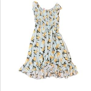 Justice Girls Light Blue Floral Dress Size 14